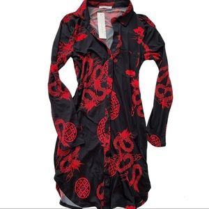 Dragon print mini dress